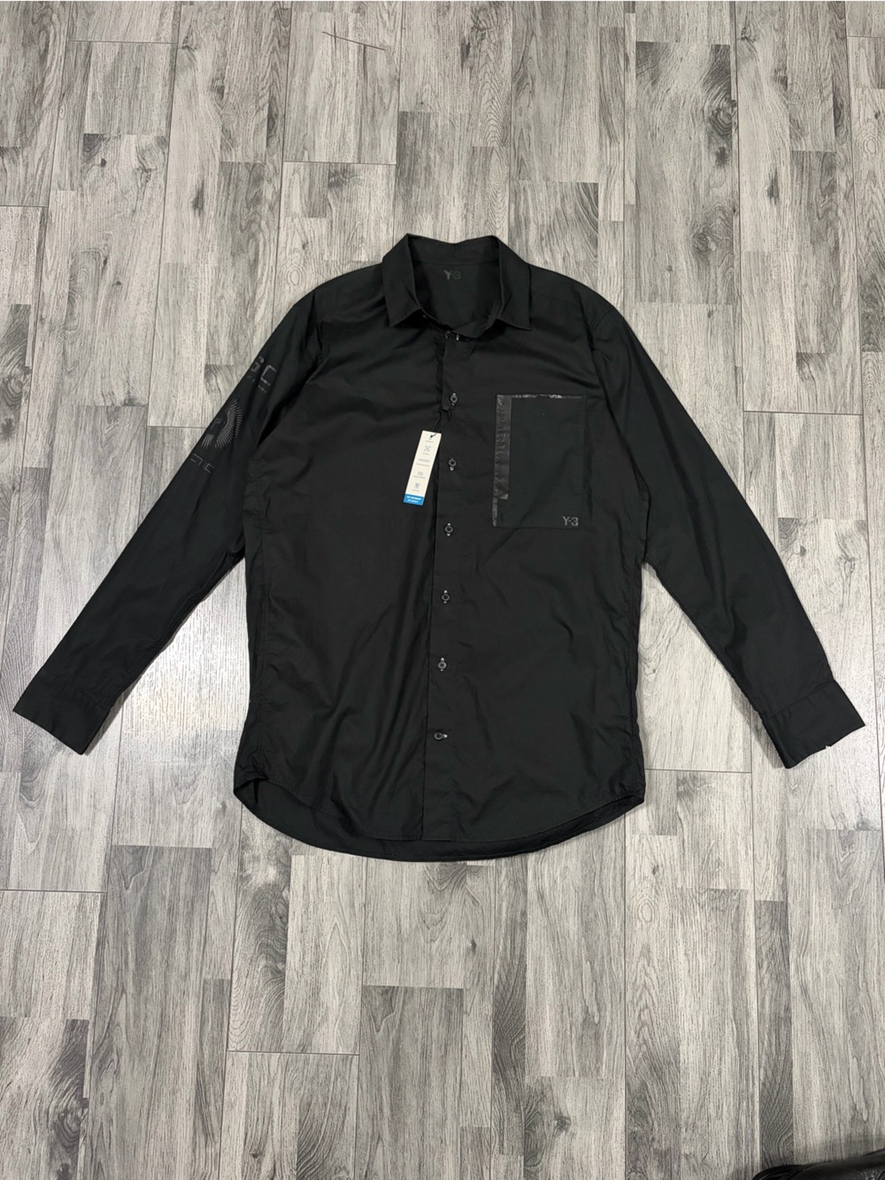 Y-3 Yohji Yamamoto Black Lightweight Button-Up Shirt Unity The Spaceship Company